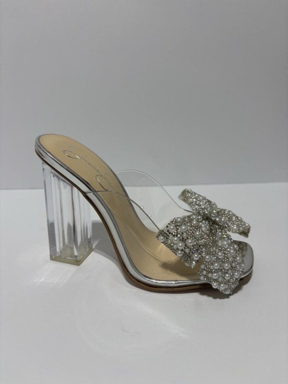 Jessica Simpson Women’s Saidah Clear Block Heel Sandals, Size 7 M